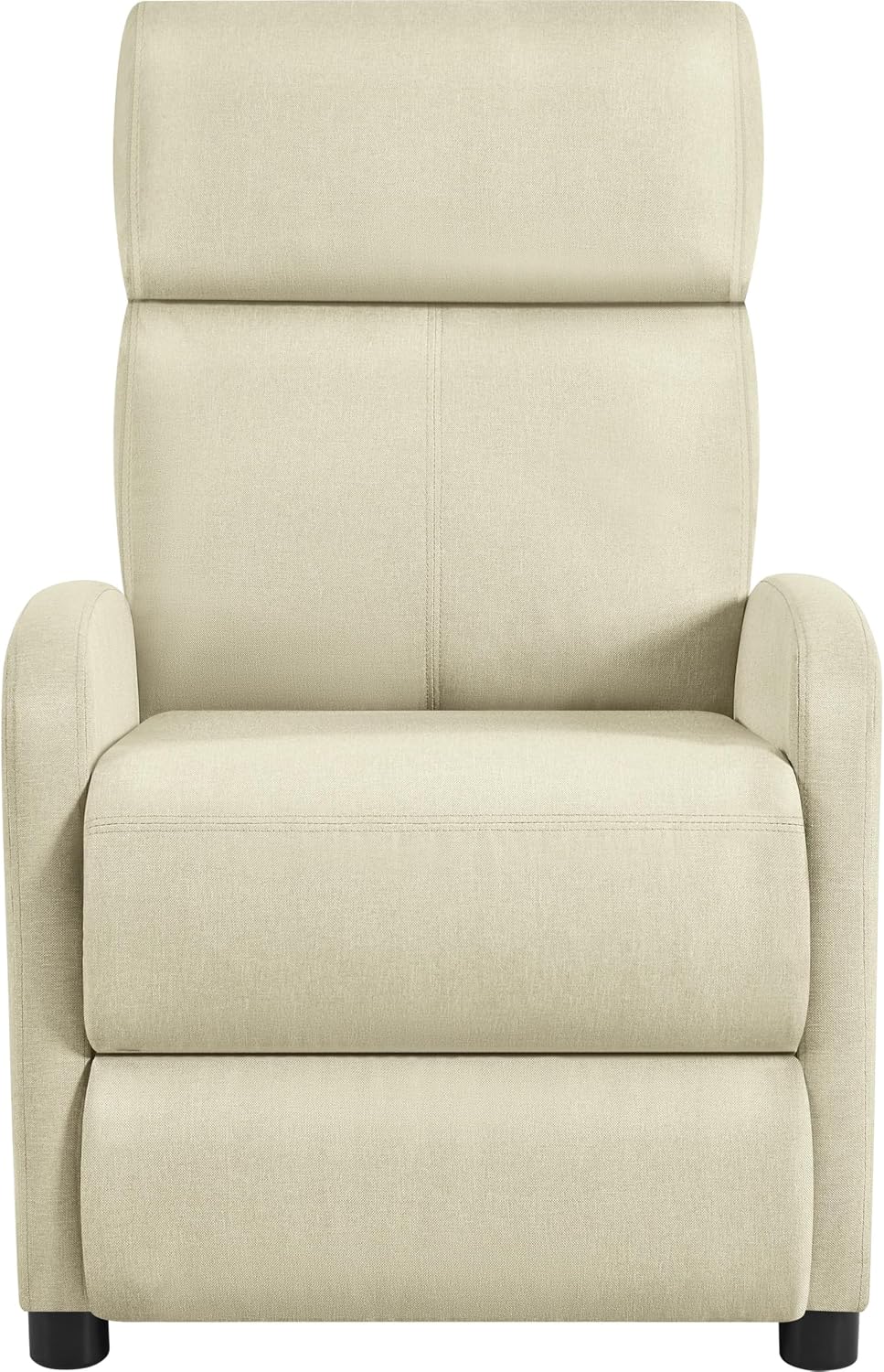 Yaheetech Relaxstoel TV Stoel - 87 x 61,5 x 99 cm - Verstelbare Voetsteun - Beige