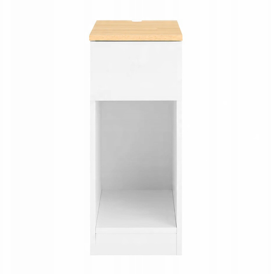 SoBuy Nachtkast FBT111-II-WN - Met Lade en Open Vak - 25 x 40 x 60 cm - Wit