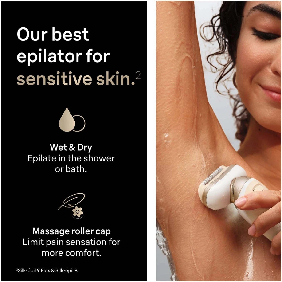 Braun Silk-épil 9 Flex Epilator Goud - 123x72x218mm