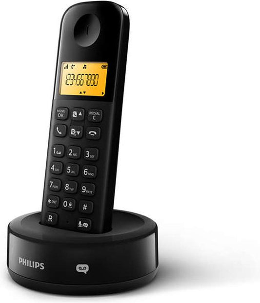 Philips Draadloze telefoon - D1651B/01 - DECT - Huistelefoon - Vaste Lijn - Nummerherkenning - Storingsvrij bereik - Zwart