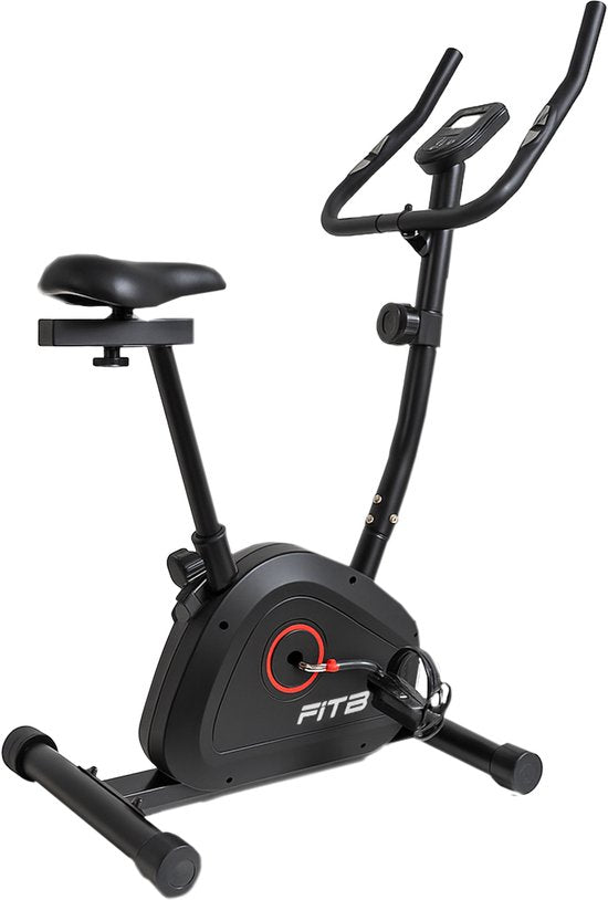 Fitby Hometrainer - Hometrainer Fiets - Hometrainers Fitness - 8 weerstandniveaus - Met hartslagfunctie - 100 KG - Zwart