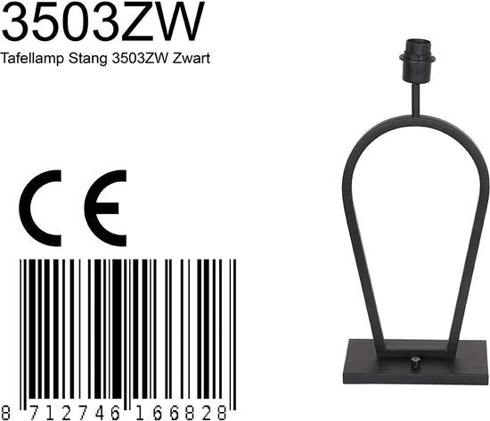 Steinhauer tafellamp Stang - zwart - metaal - 3503ZW