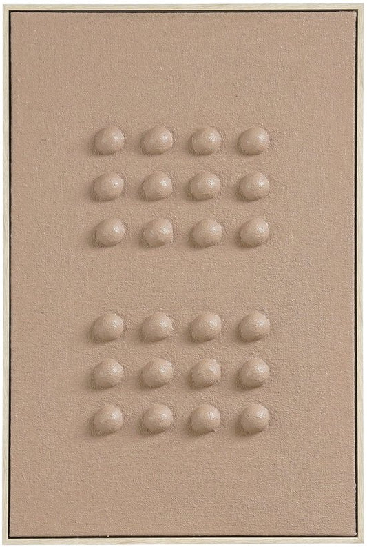 Mica Decorations Wanddecoratie - Wandpaneel Abstracte Kunst 60 x 40 x 3 cm - Woondecoratie voor Woonkamer of Slaapkamer - Donkerbruin