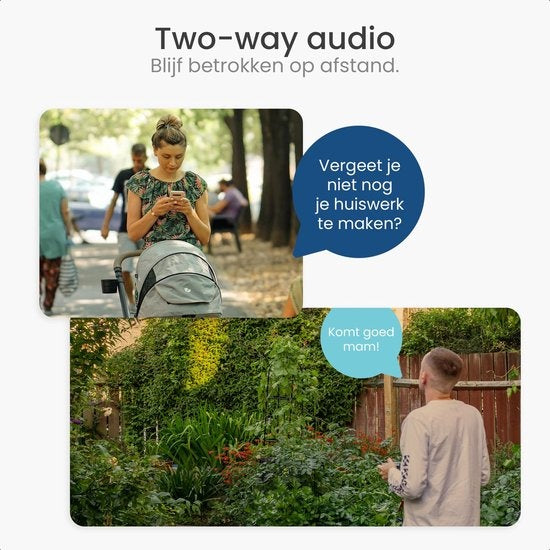Gologi Beveiligingscamera – 3MP - Nachtzicht, Bewegingsdetectie & Two-Way Audio – WiFi & App – 10 x 11 x 17,5 cm – Zwart