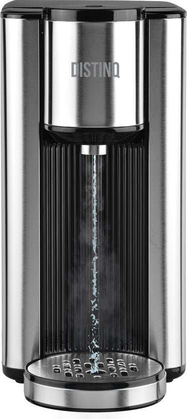 DistinQ Heetwaterdispenser - 2.5L - RVS - BPA vrij - 2600W - 30x15x30 cm - Zwart|Zilver