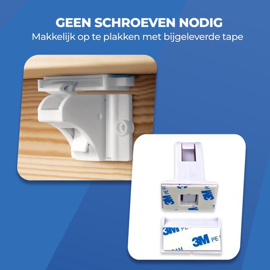 Roegaarden Kinderslot Kastjes - Kastbeveiliging Voor Kinderen - Kinderslot magneet - 4 stuks