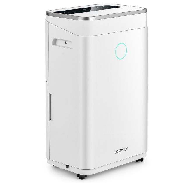 Coast Luchtontvochtiger 25L/Dag met Afvoerslang en LED Display – Wit – 34x24x57 cm