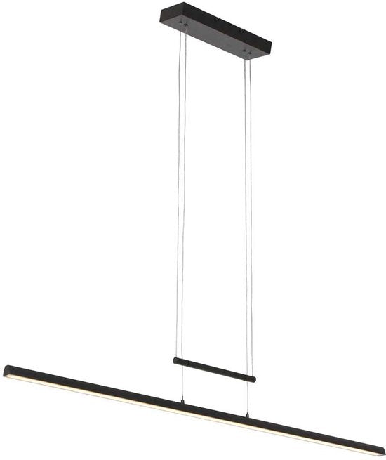 Hanglamp Profilo 3317ZW Zwart 115cm breed Hoogteinstelbaar Kunststof & Metaal Steinhauer
