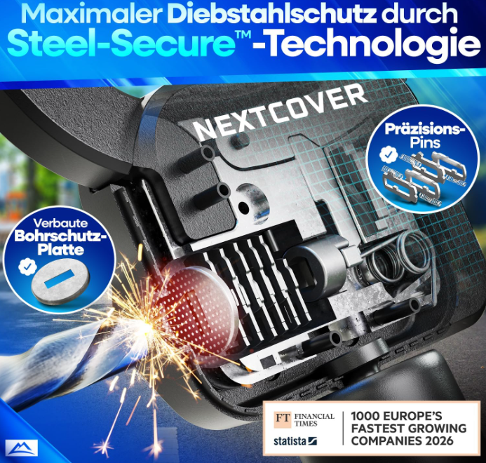NEXTCOVER E-scooterslot met handboeienmodel - 90 cm - Staal - Reflecterend