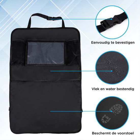 All Ride Autostoel Organizer - Auto Organizer - Tablethouder - Zwart