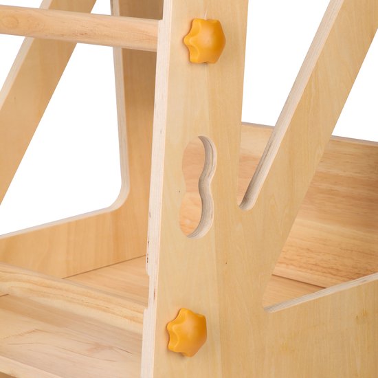 Sunny Liv Leertoren Naturel – Houten Montessori-geïnspireerd Keukenhulpje – Verstelbare Kinder Keukentoren – Veilig en Educatief Speelgoed