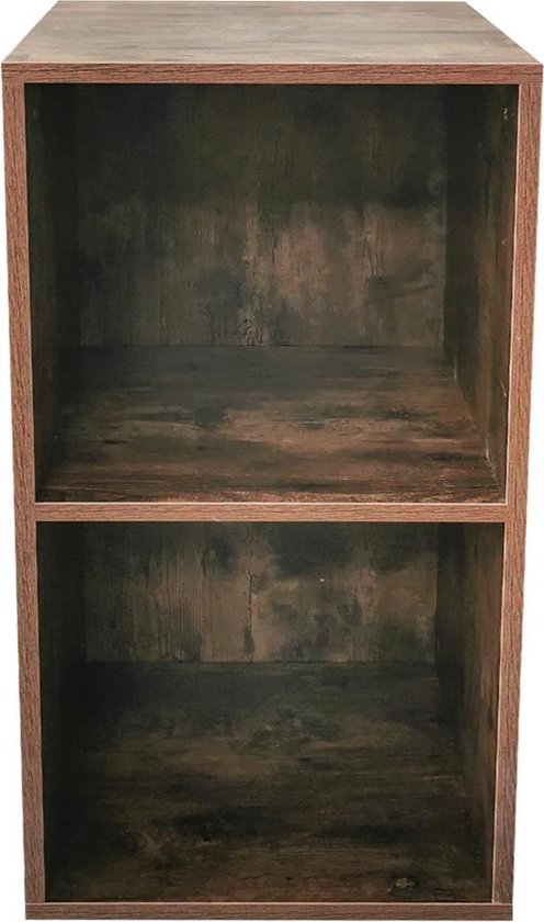 VDD -  Platen opbergkast - 2 vakken - 36 x 34.5  x 70.5 cm - Walnoot