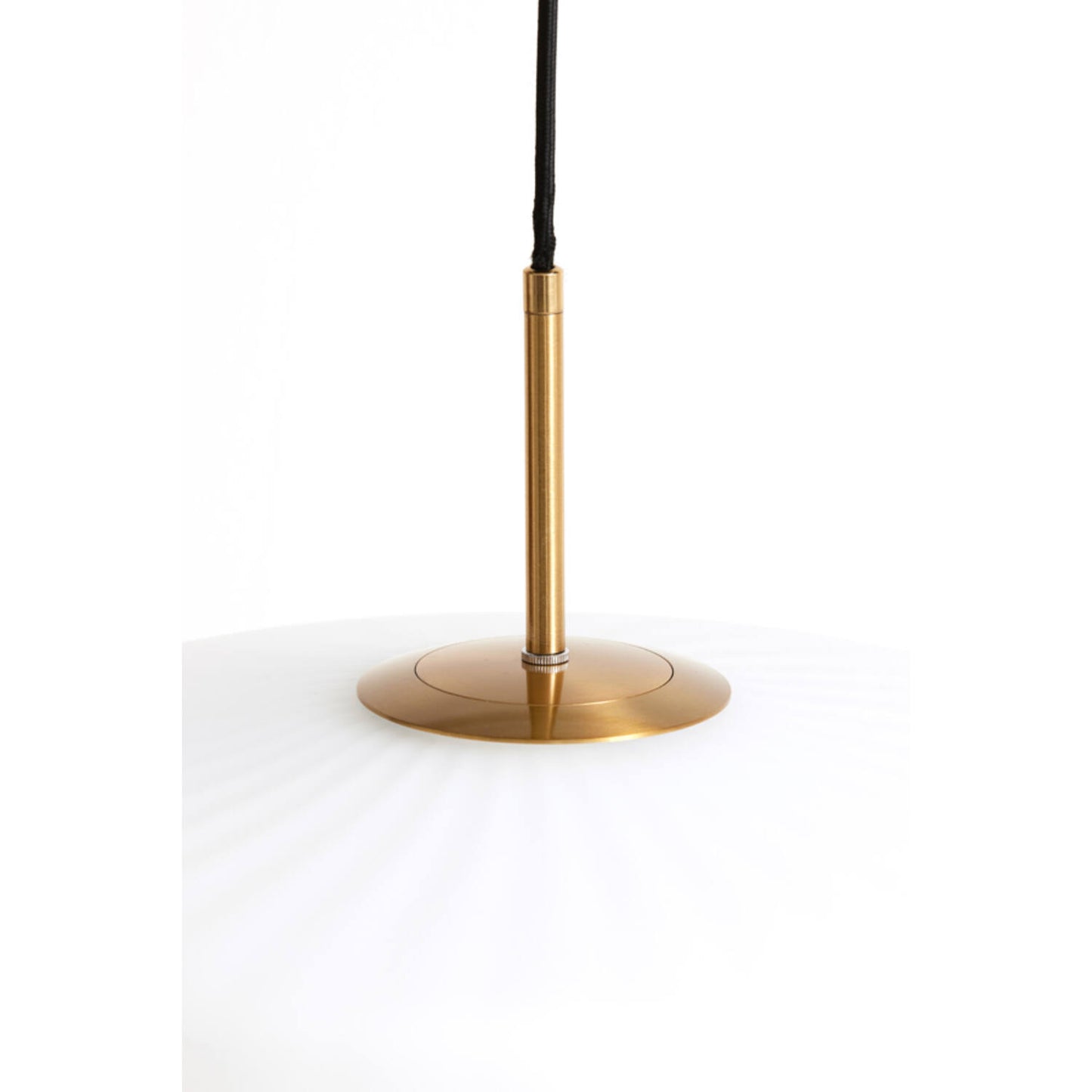 Light & Living Hanglamp Pleat – Ø30x17 cm – Mat Wit/Goud
