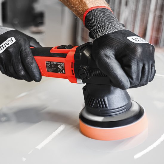 Carpoint Dual Action Polijstmachine - 650Watt - 6 snelheden - 2000-6400 Polijstbewegingen - 9mm Excentrische uitslag