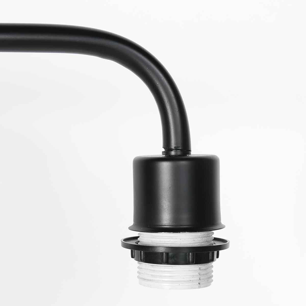 Zwarte Vloerlamp Bloeba 4169ZW van Steinhauer met verstelbare hoogte (150-165 cm) en uitrekbare zwenkarm tot 66 cm, metalen basis met blauwe velours kap Ø40cm, trendy design voor binnen.