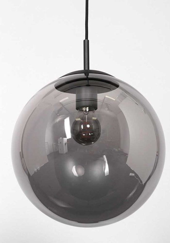 Steinhauer - hanglamp - Bollique - zwart - glas metaal - Ø 30cm - E27 - 3498ZW
