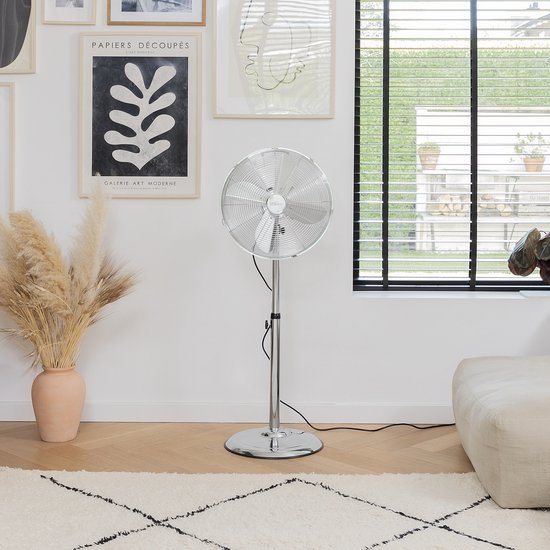 Statiefventilator 40 cm – Metalen Behuizing – 3 Snelheden – 85° Oscillatie – Tristar VE‑5951