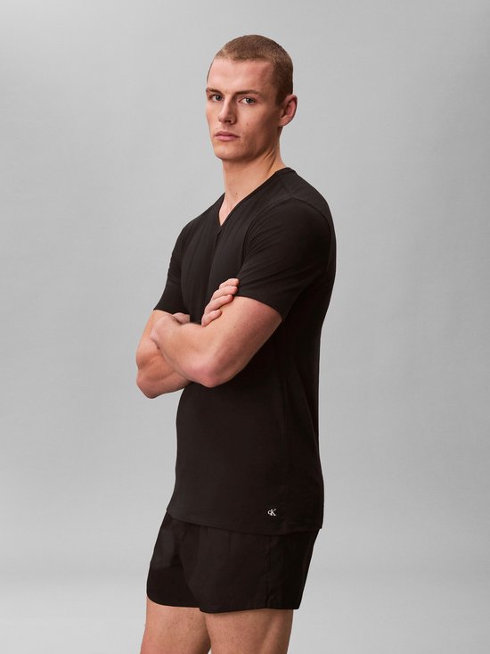Calvin Klein SS V-neck T-shirts Heren (3-pack) - Maat L