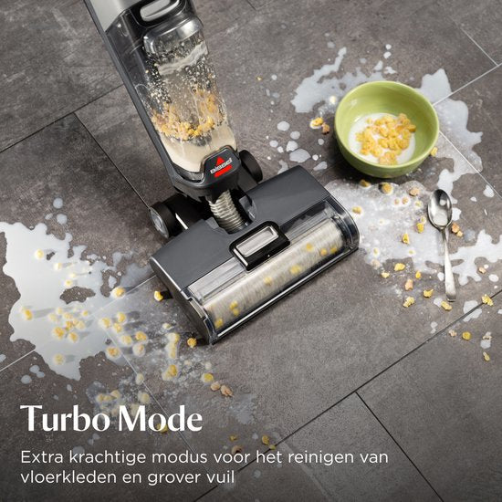 BISSELL CrossWave® OmniForce™ Select Vloerreiniger - Draadloze Stofzuiger met Dweilfunctie - Vlekkenreiniger voor Harde Vloeren - Snoerloze Steelstofzuiger - 2 in 1 Vacuum Cleaner met LED - Extra Krachtig 31aW - ZeroGap Technologie™ - 3912N