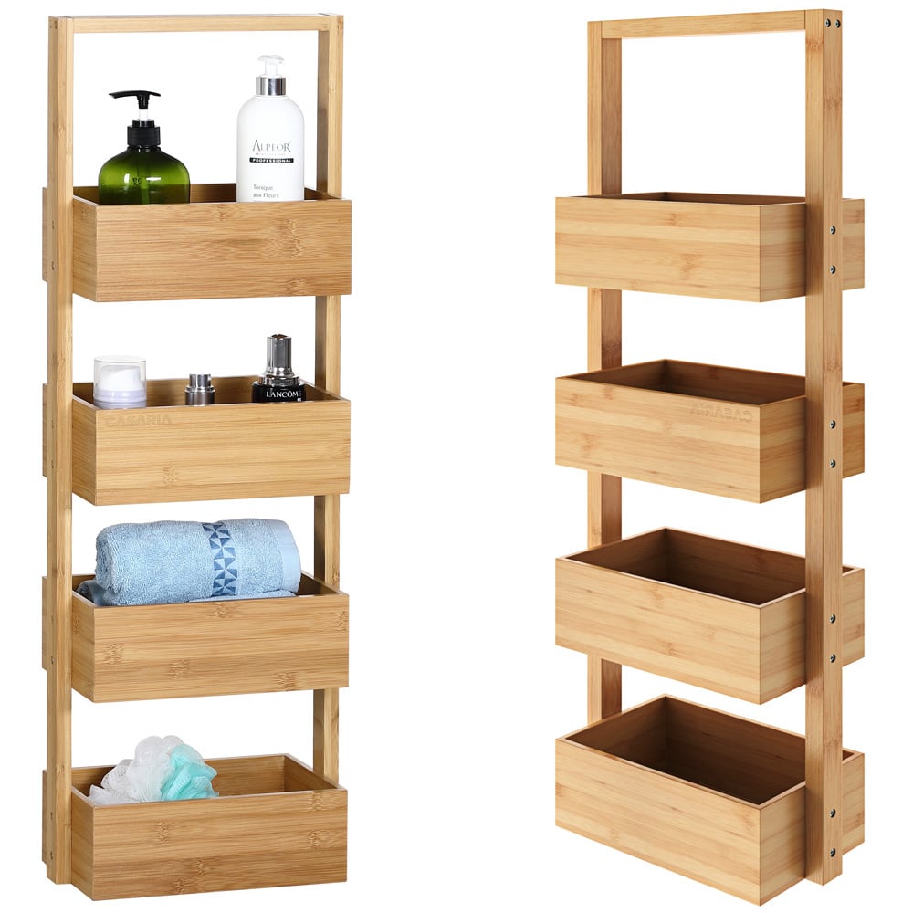 Casaria Badkamerrek - Bamboe 88x16x28cm - Bruin