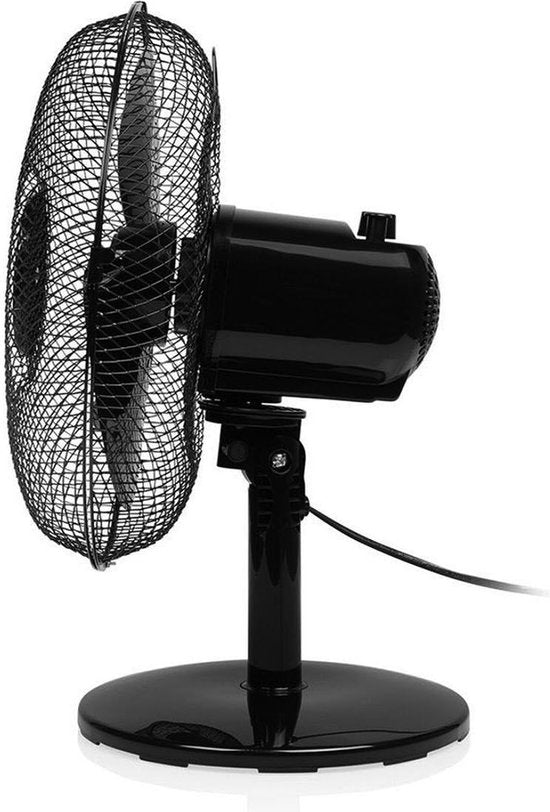 Tafelventilator 30 cm – 3 Snelheden – 85° Oscillatie – Verstelbare Luchtstroom – Tristar VE-5725 – Zwart