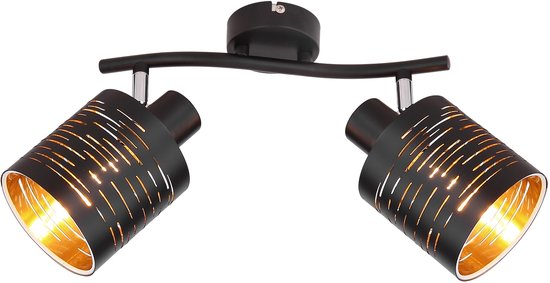 Globo - spot - TUNNO - zwart - metaal - opbouwspot - E14 - 15342-2