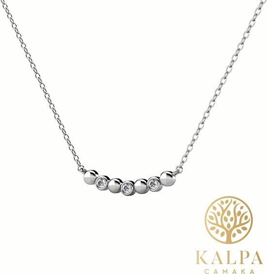 Yolora Ketting - Kalpa Camaka Kristallen - Zilver - Halsketting