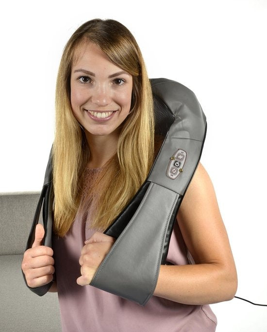 Grundig Elektrisch Shiatsu Massagekussen - Nekmassage Apparaat - 8 Massageknoppen - Warmtefunctie