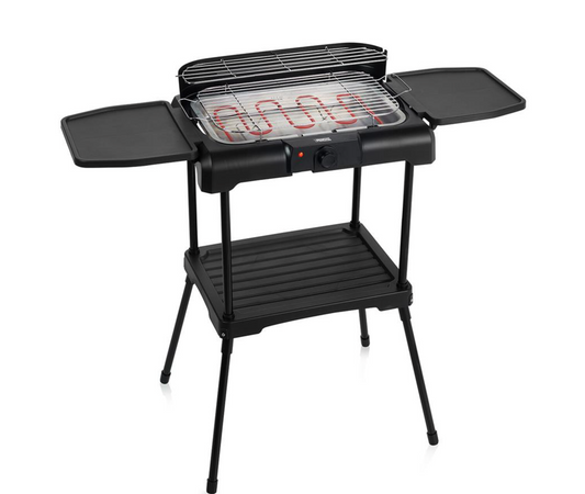 Princess Elektrische BBQ met Zijtafels - 2200 W - 40 x 24,5 cm - Zwart