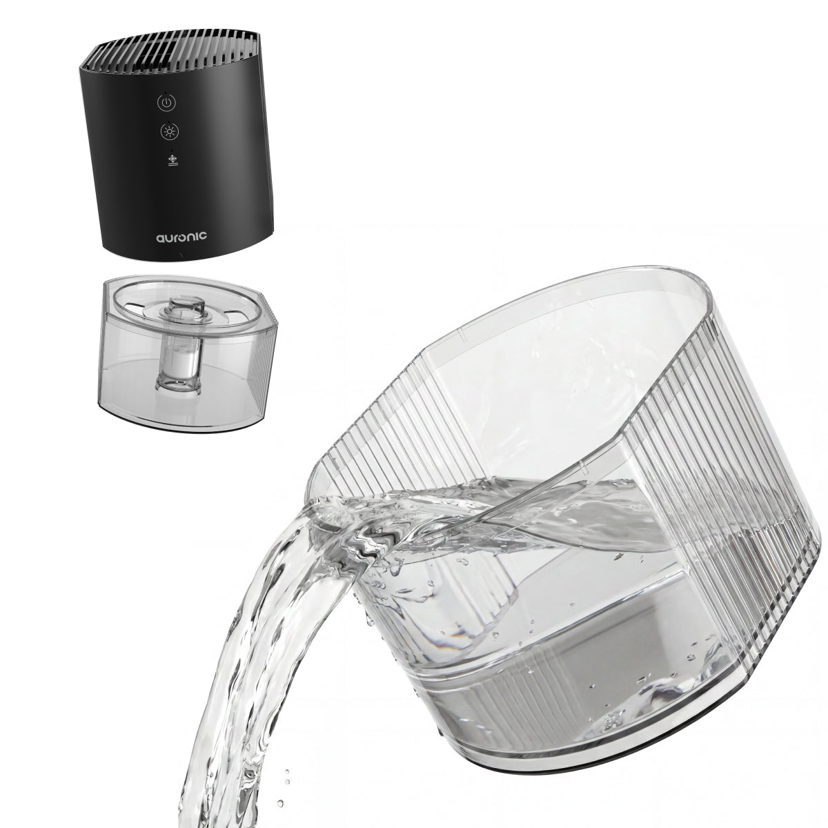 Auronic Luchtontvochtiger Mini XS – 900 ml – 23W – Tot 240 ml/dag – Stil <40 dB