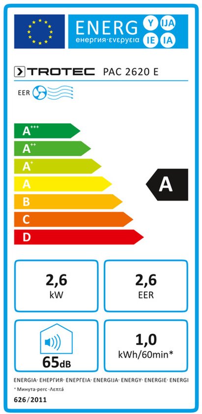 TROTEC Mobiele airco PAC 2620 E WiFi