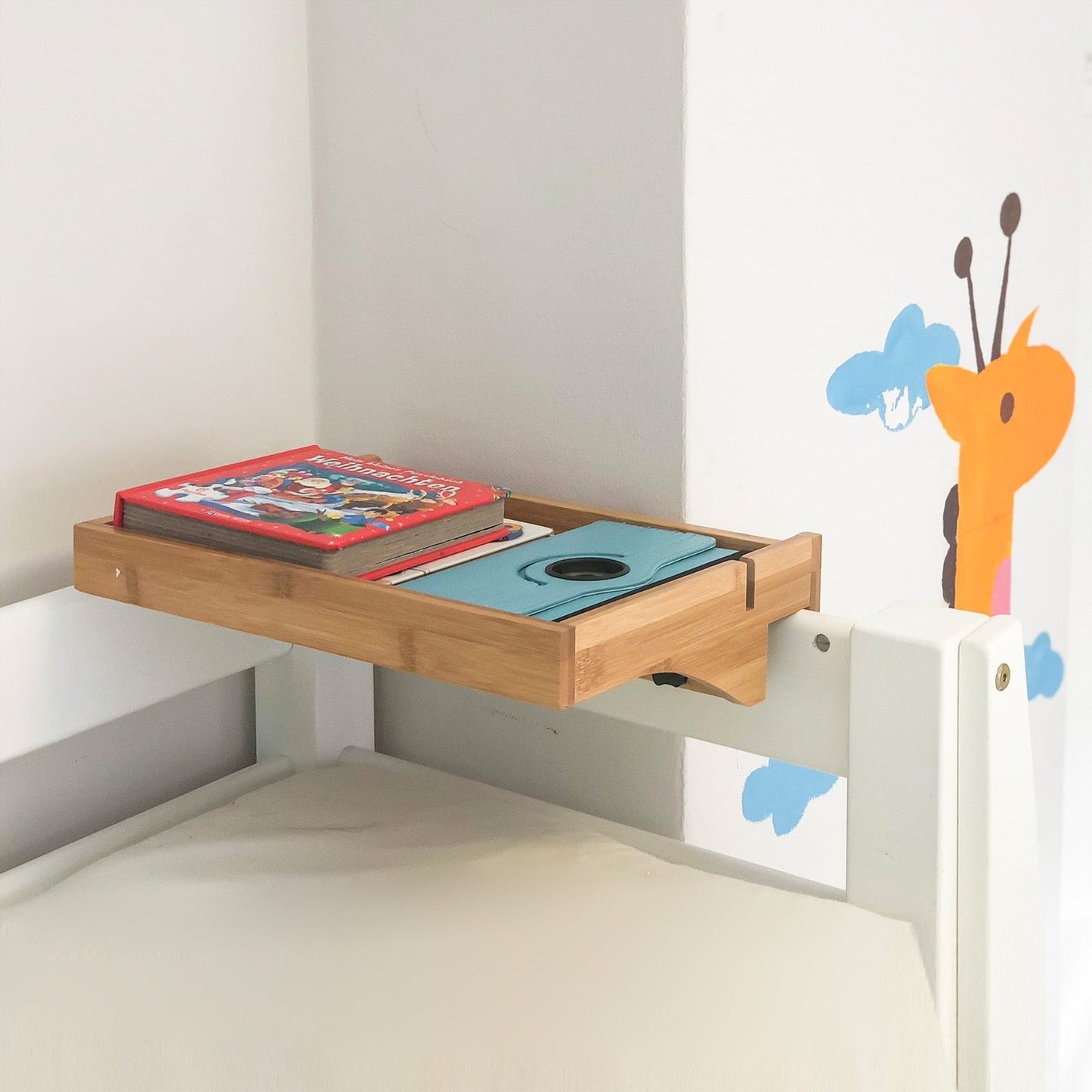 SoBuy Bedplank klembevestiging - Max. 2,5 kg - 36 x 25 x 9 cm - Hout