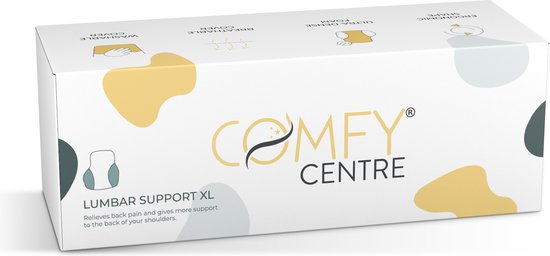 COMFYCENTRE® Ergonomische Rugsteun XL Auto & Bureaustoel - Rugkussen Onderrug en Schouders - Lendensteun Auto - Rugsteunen - Traagschuim - Beter zitten