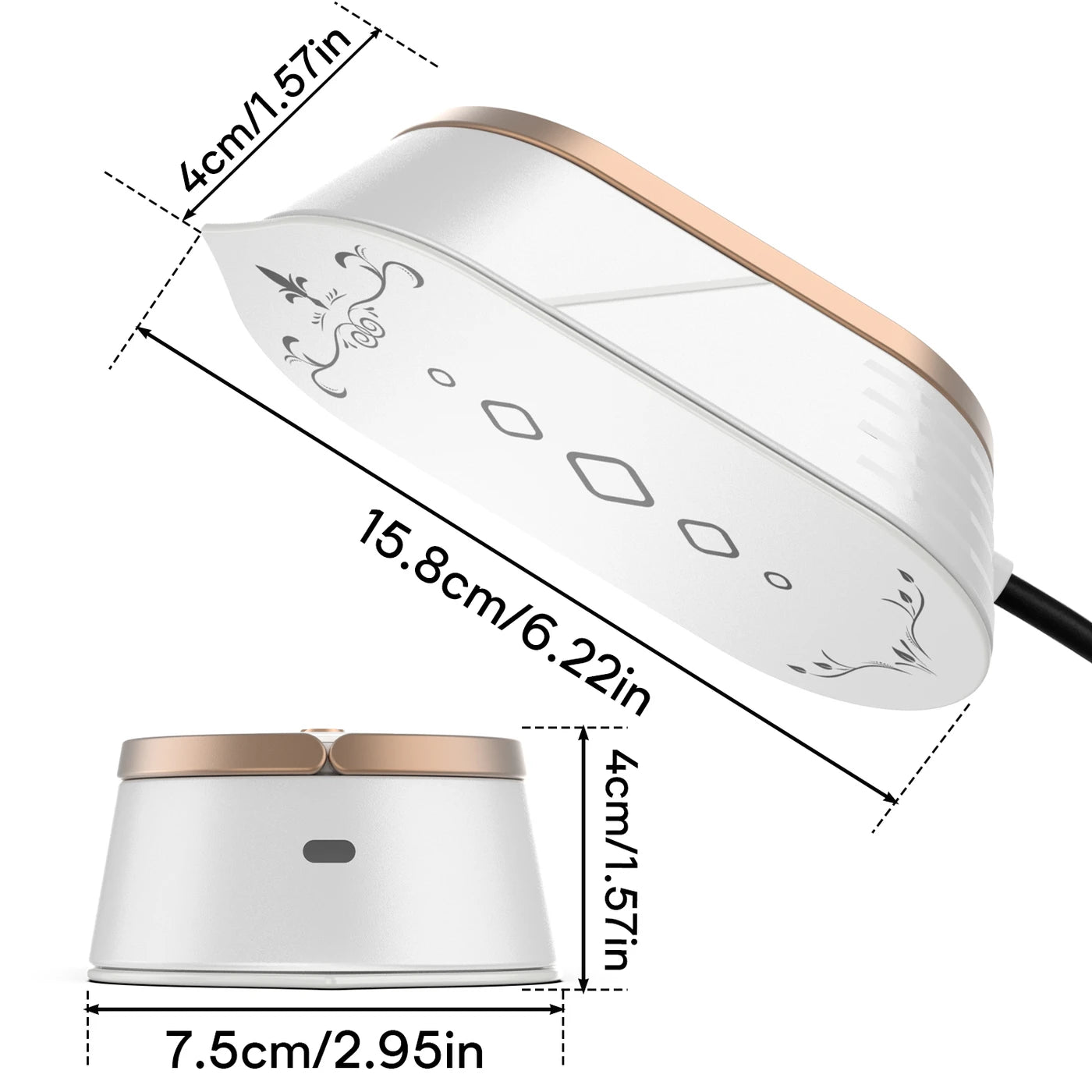 PANCERKA Draagbaar Strijkijzer - 18 sec Snelle Opwarming - 110-240 V - 5 Strijkstanden - Stoomfunctie - Compact - Reisformaat