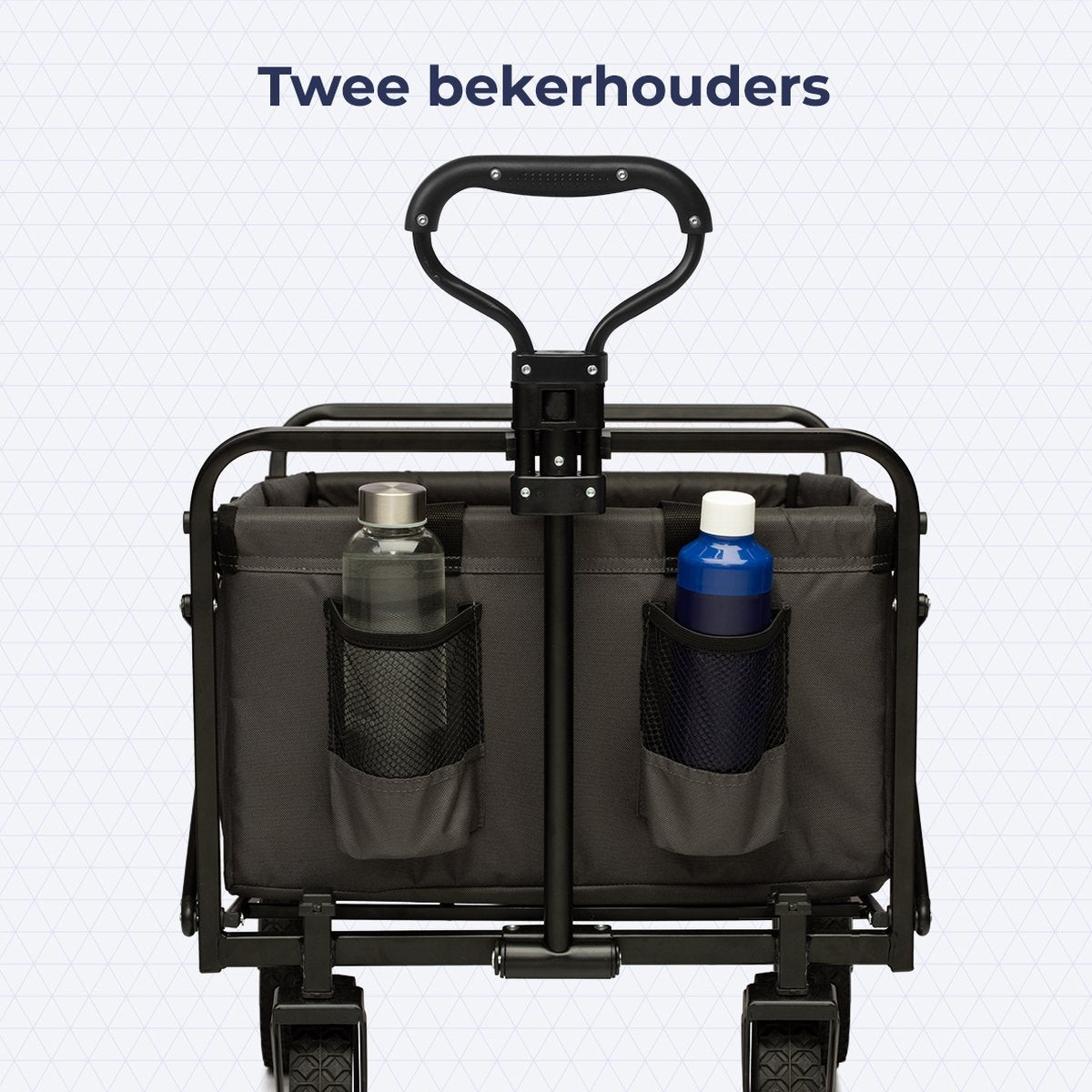 LifeGoods Bolderkar - Opvouwbaar - Draaibare wielen - 2 Standen - 70KG Draagkracht - Grijs