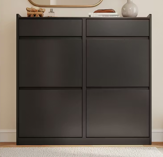 SoBuy Schoenenkast FSR169-SCH - Smal Ontwerp - 19 x 98 x 95 cm - Zwart