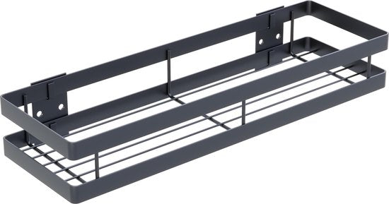 Noswo Kruidenrek Ophangbaar - Kruidenrek Voor Kruidenpotjes - Keukenrek Hangend - 40 cm - Zwart