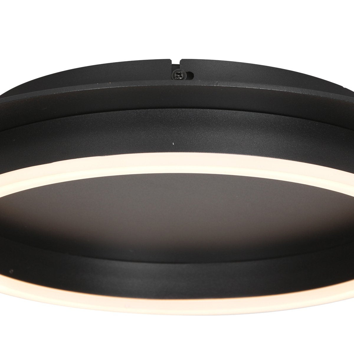 Plafonnieres Ringlux 3655ZW zwarte plafondlamp Ø32 cm met warm LED licht, metaal en kunststof, trendy design, merk Steinhauer