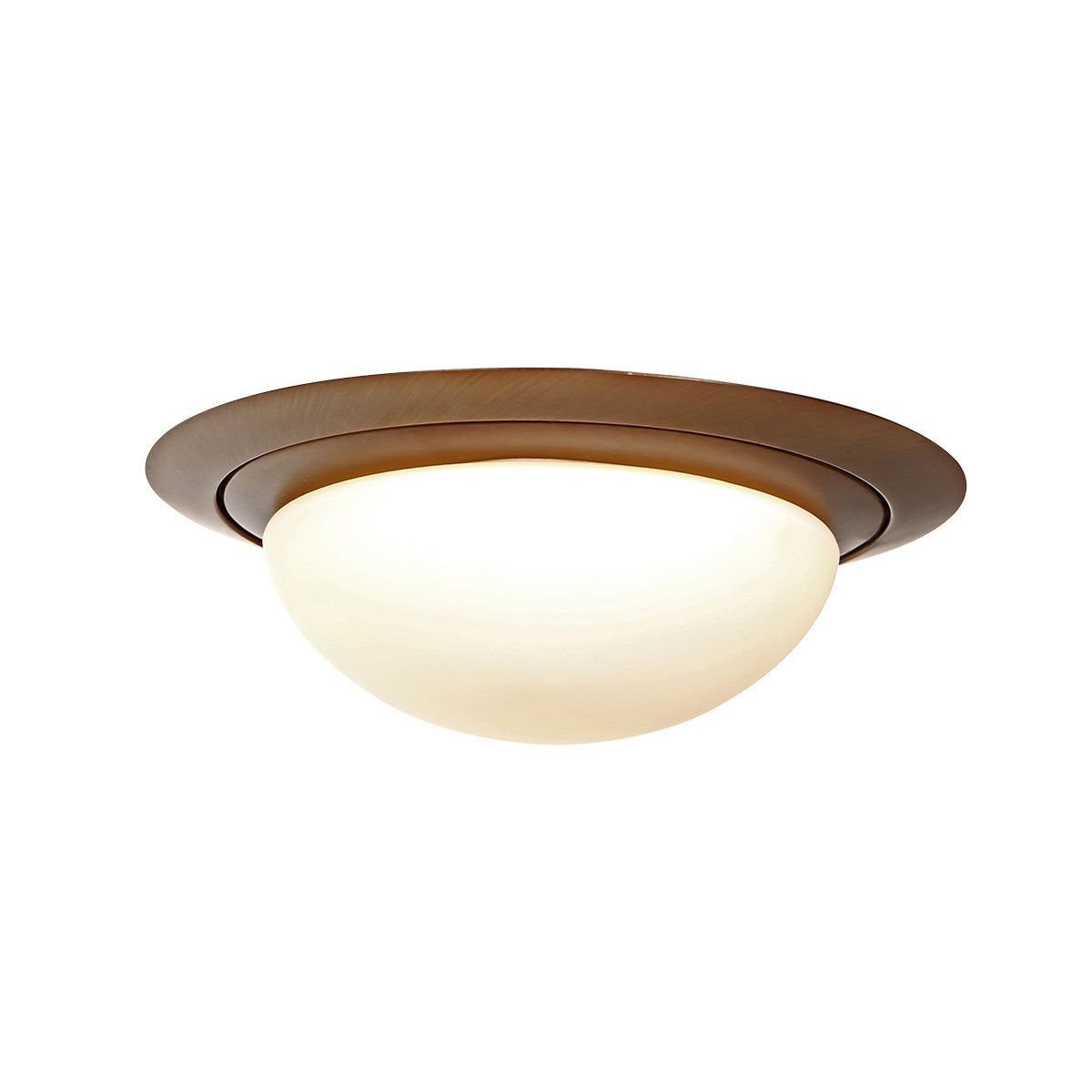 Plafonnier Steinhauer Ikaro 1365BR Brons Ø24cm - 4 stappen dimbaar, geschikt voor binnen, van hoogwaardige metaal en glas
