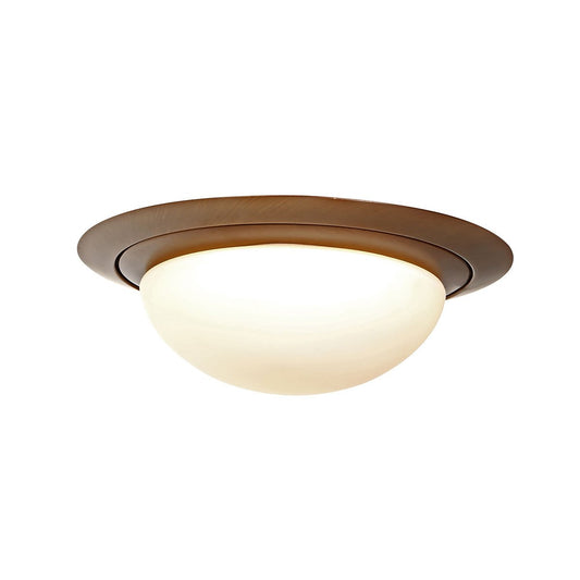 Plafonnier Steinhauer Ikaro 1365BR Brons Ø24cm - 4 stappen dimbaar, geschikt voor binnen, van hoogwaardige metaal en glas