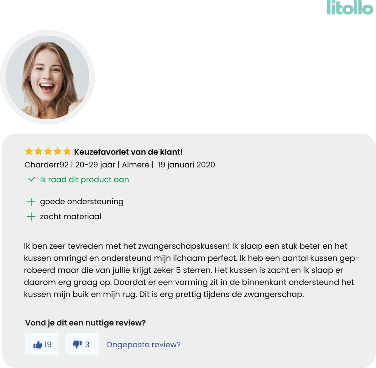 Litollo® Zwangerschapskussen XXL - Voedingskussen - Lichaamskussen - Body pillow - 280cm - Grijs - Met gratis extra afneembare hoes (t.w.v. €29,95)