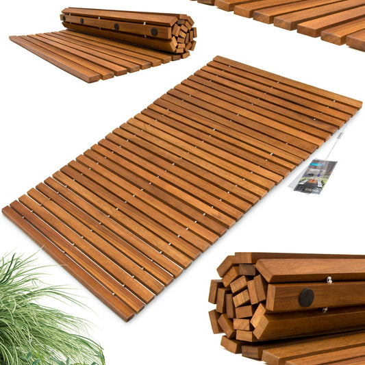 Badmat Acaciahout 76 x 50 cm - FSC-gecertificeerd - Bruin - Antislip