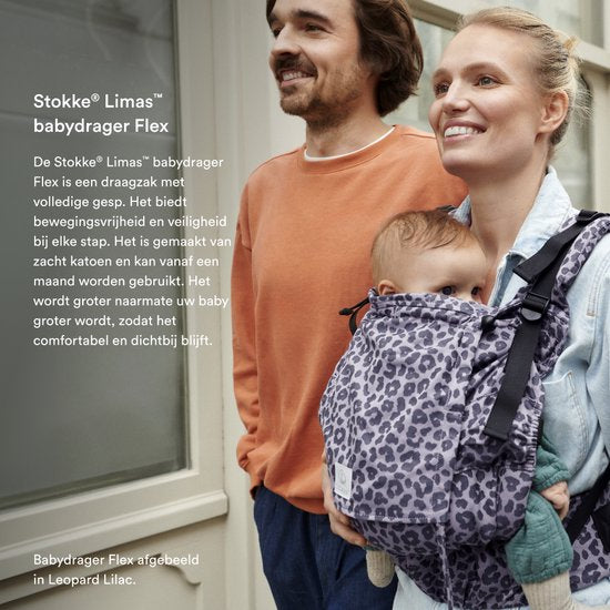 Stokke Limas Carrier Flex, Terracotta - 2023-versie (OCS) - Babydrager met gesp - Drie draagopties - Veilig voor baby's van 1 maand/ 4 kg tot 20 kg