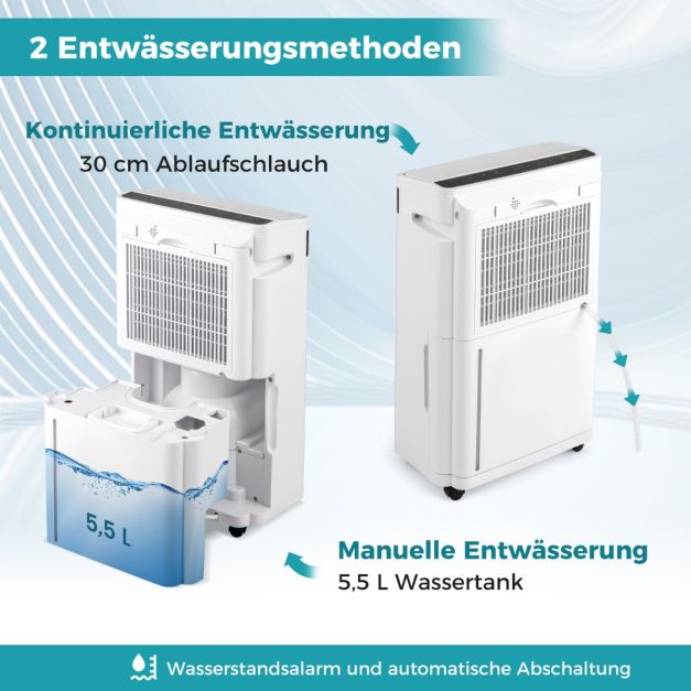 Coast Luchtontvochtiger – 28,5 L per Dag – Tot 35 m² – 35 x 20 x 61 cm – Wit