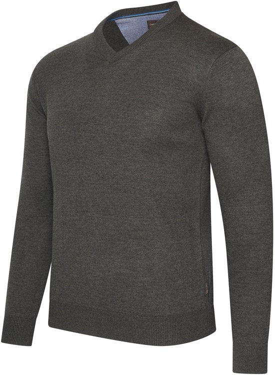 Cappuccino Italia - Heren Trui Salerno Pullover - Grijs - Maat XL