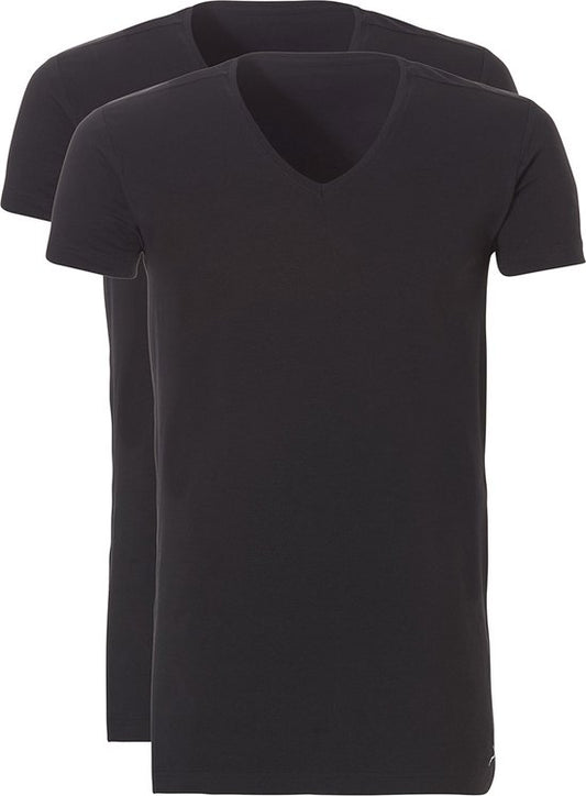 Ten Cate - XXL - Basic T-shirt - 2-pack - V-hals - Heren - Zwart