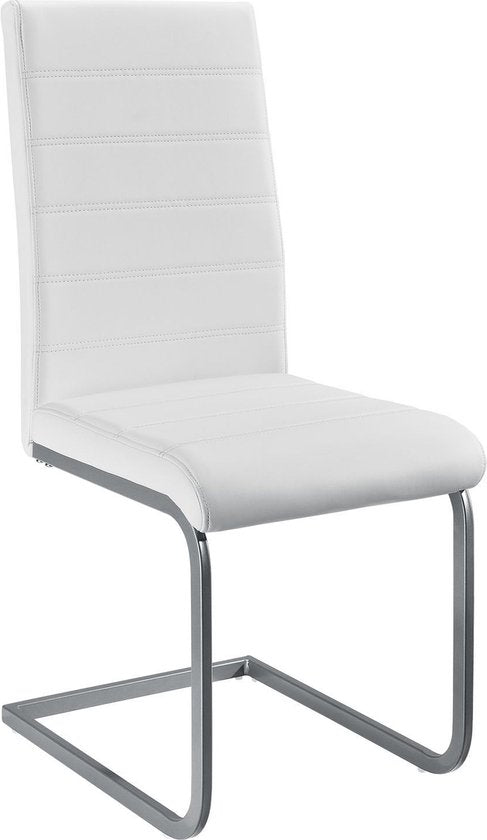 2 Eetkamerstoelen / stoel - Vegas - Kunstleer - Wit