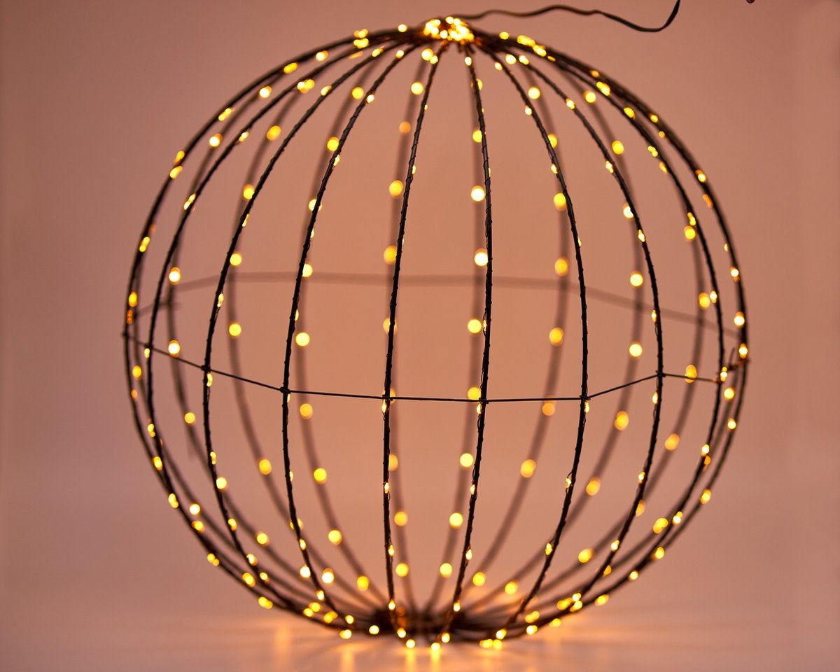 Nampook Kerstverlichting - Lichtbol 50cm - Metaal INCL timer - Warm licht