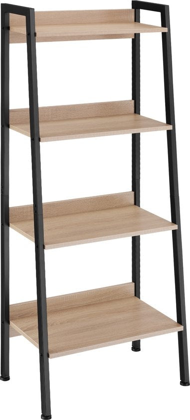tectake - Wandrek ladderrek boekenrek Chatham - industrieel - lichtbruin - 404703