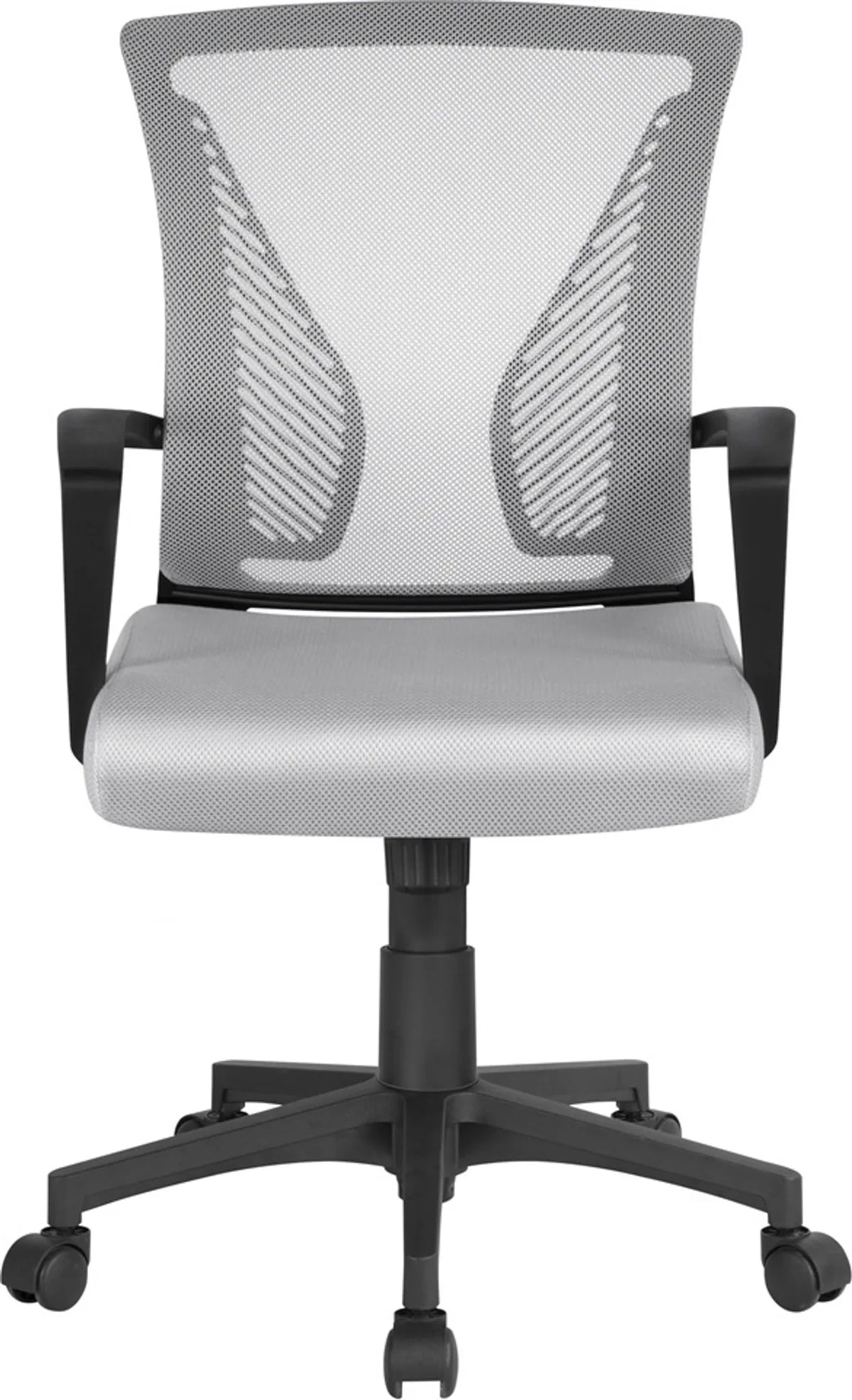 Yaheetech Bureaustoel Ergonomisch – Voorzien Van Ademende Meshstof En Schommelfunctie En Verstelbare Zithoogte – Voor Kantoor En Studeerkamer – Grijs Nylon En Metaal – 60 x 60 x 91-100,5 cm